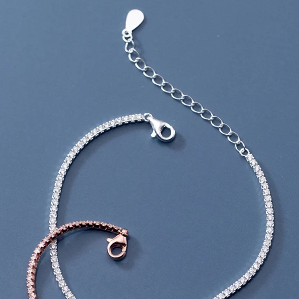 Pulseira Feminina Fina Elegante Prata